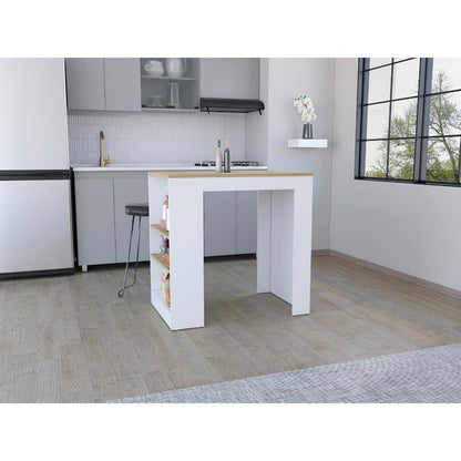 Isla De Cocina Puster  Blanco Macadamua