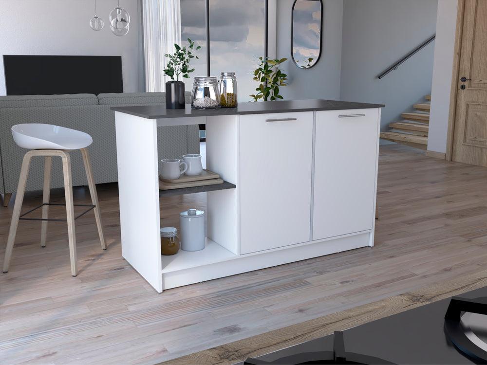 Barra De Cocina Halira Blanco Y Gris