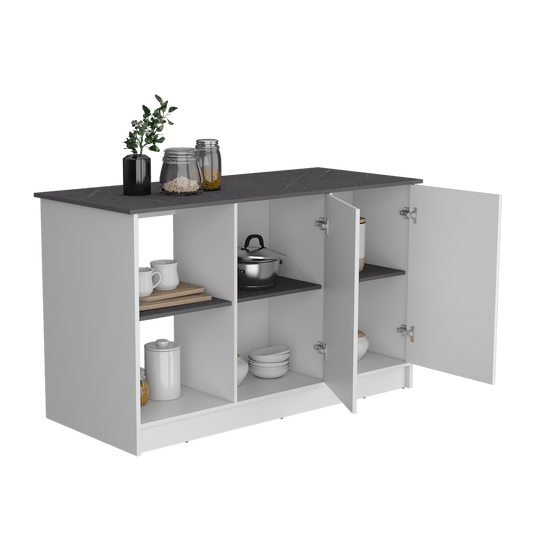 Isla De Cocina Halira  Blanco Onix