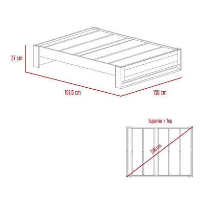 Base Cama Doble Aster Macadamia