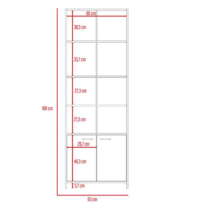Biblioteca Omelun 1.80 Con Puertas (1C) Bl