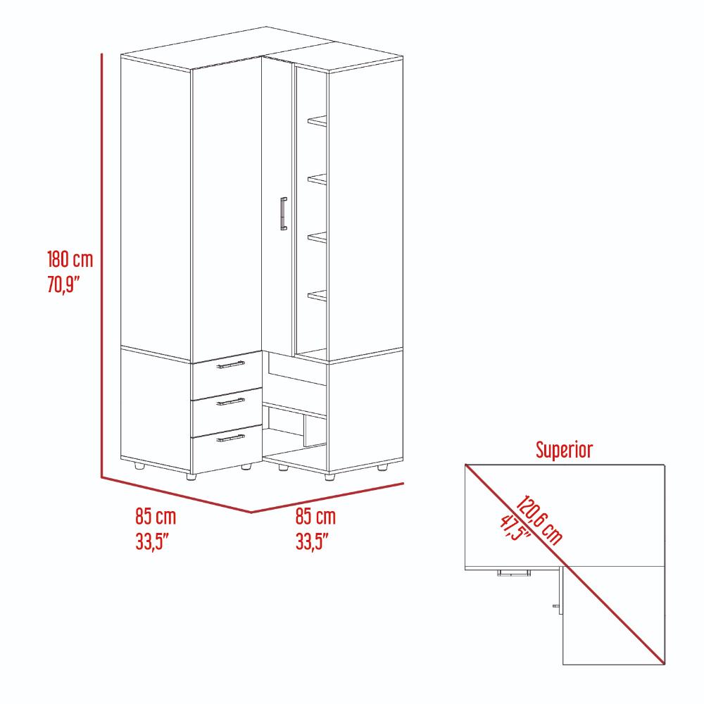 Closet Esquinero Teuleus  Wengue