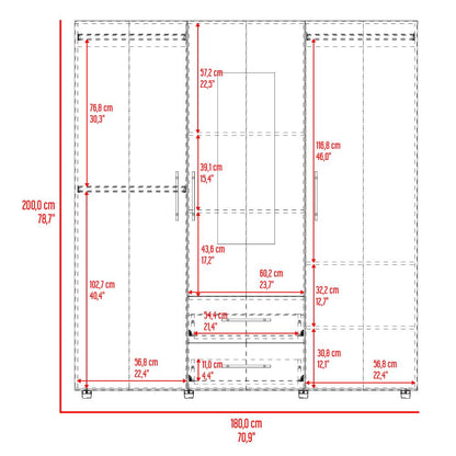 Closet Greson 2 X 1,80 (3C) Bardolino 2