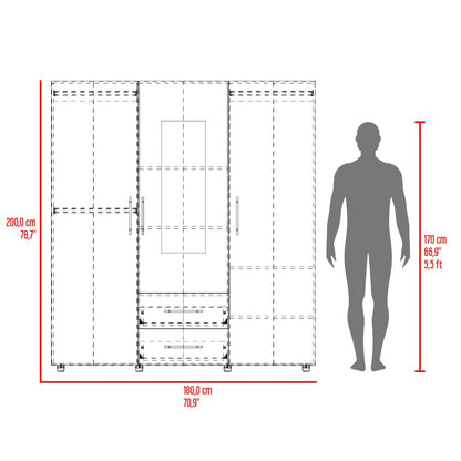 Closet Greson 2 X 1,80 (3C) Nogal Europ