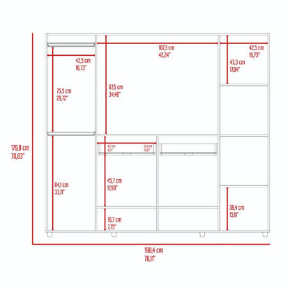 Closet Menile Z  180  Duna Y Blanco