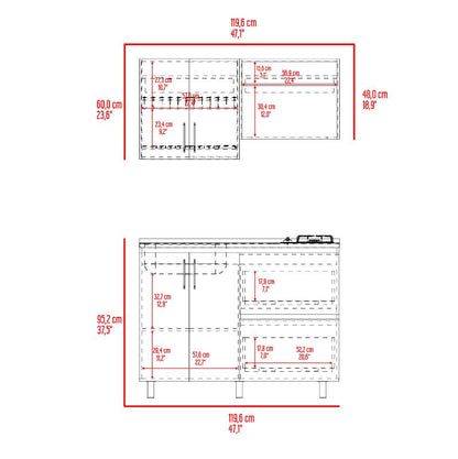 Cocina 120 Silari Meson Izq Eu Blanco