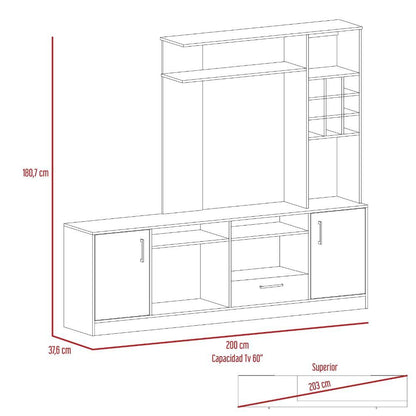 Mesa Para Tv Veluna Wengue Para Tv De 60''