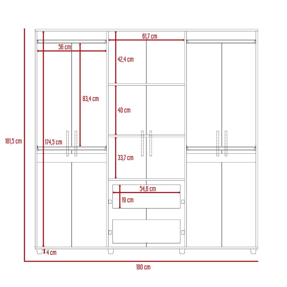 Closet Filara Blanco Y Rovere