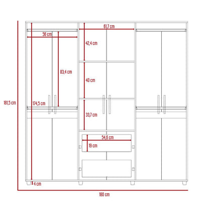 Closet Filara Blanco Y Rovere