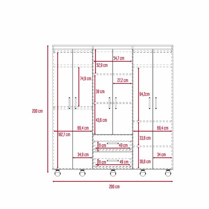 Closet Quenari 200 X 200 X 50  Wengue