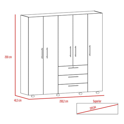 Closet Menterial Rovere Y Blanco