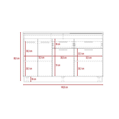Gabinete Inferior Gelapa Blanco Y Rovere  150 Cm