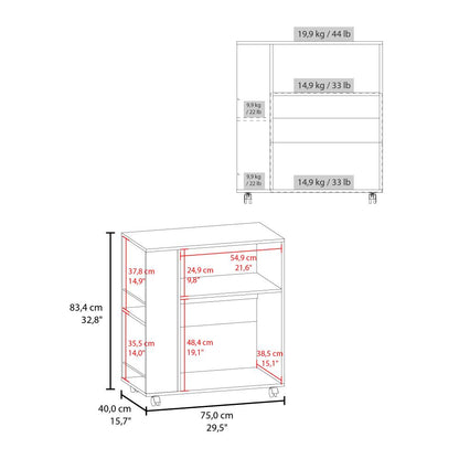 Mesa Auxiliar De Cocina Erdlon Wengue