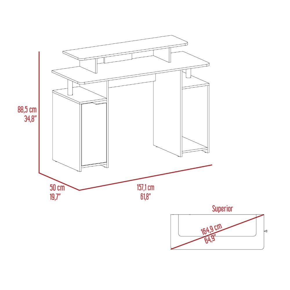Escritorio Gamer Plukar Wengue Blanco
