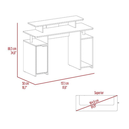 Escritorio Gamer Plukar Wengue Blanco