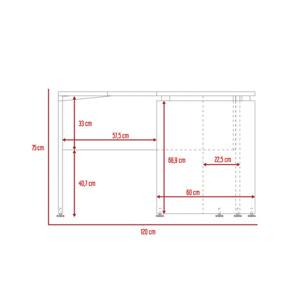 Escritorio Home Office Flexy L-120 (2C)