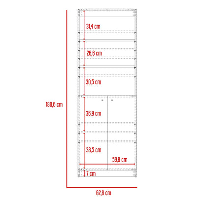 Estante Valuma E4 2P (1C) Wengue 180,6X62,