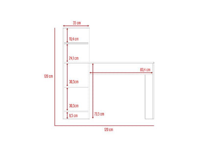 Escritorio 120 Firana (1C) Rovere+Bl 120X
