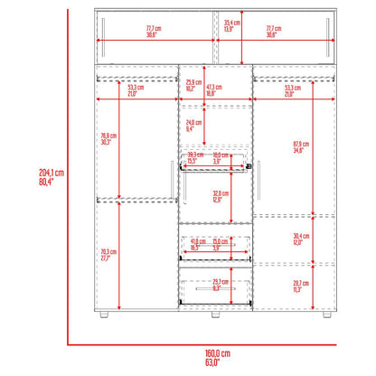 Closet Silari 160  Europeo Y Blanco