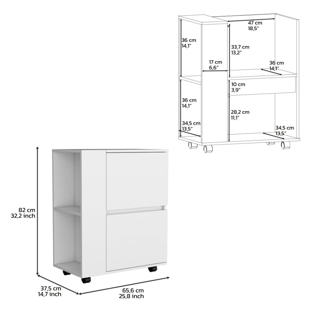 Bar Glass, Blanco, Con Tres Puertas Abatibles