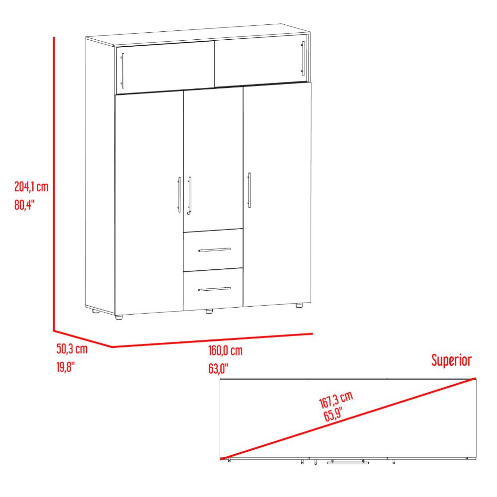 Closet Silari 160  Europeo Y Blanco