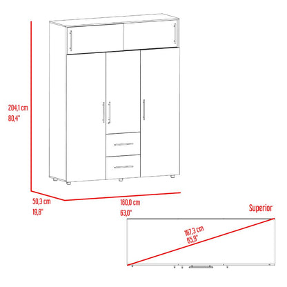 Closet Silari 160  Europeo Y Blanco
