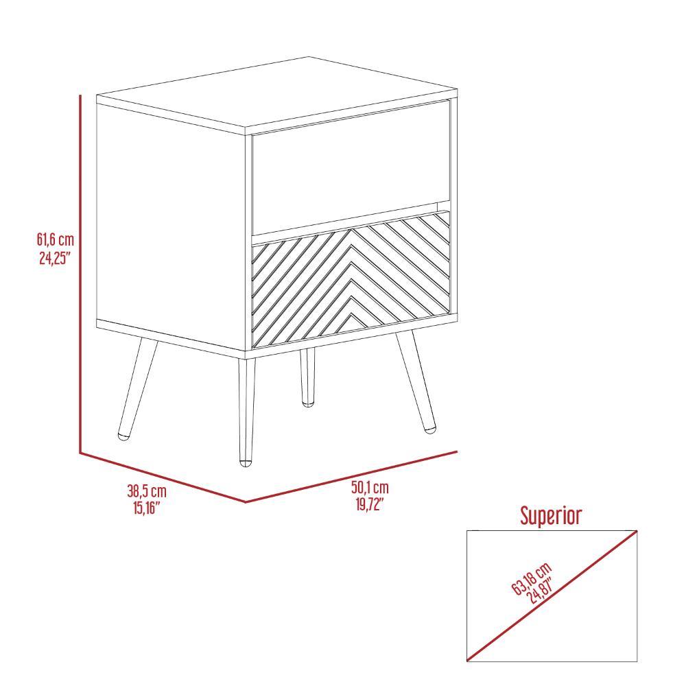 Nochero Lutso 2 Cajon Roble Negro Lianor