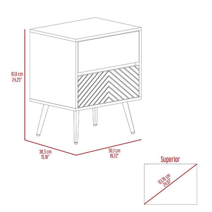 Nochero Lutso 2 Cajon Roble Negro Lianor