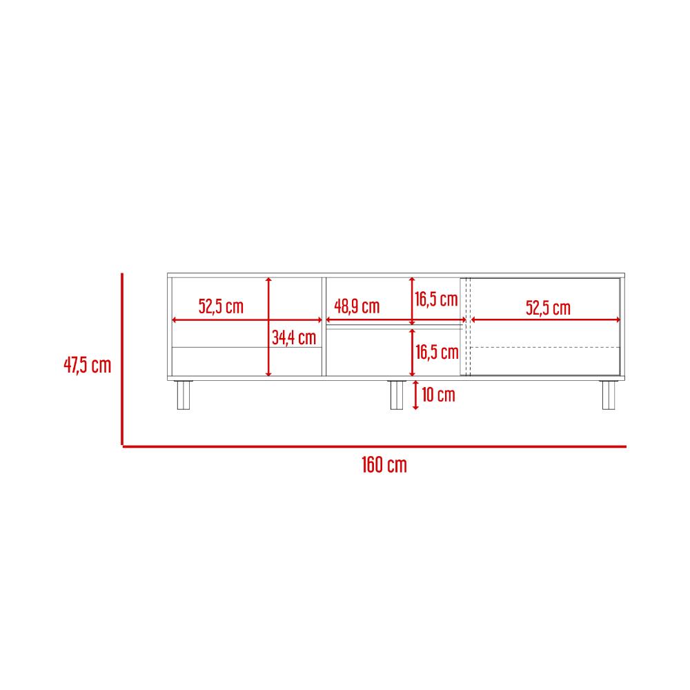 Rack Para Tv Lureon 160 (1C) Blanco Mqz 4