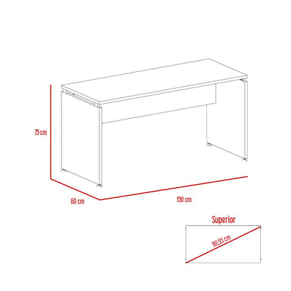 Mesa Escritorio Termun Home Office M150  Wengue + Coñac