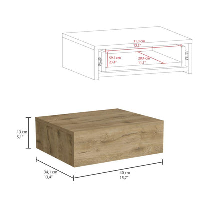 Mesa De Noche Flotante Jumira 40 Macadamia