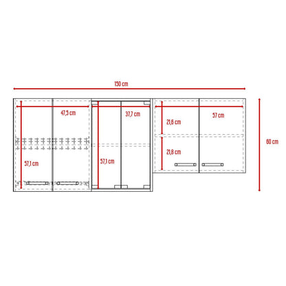 Gabinete Superior Mlyc Miel Y Blanco 150 Cm
