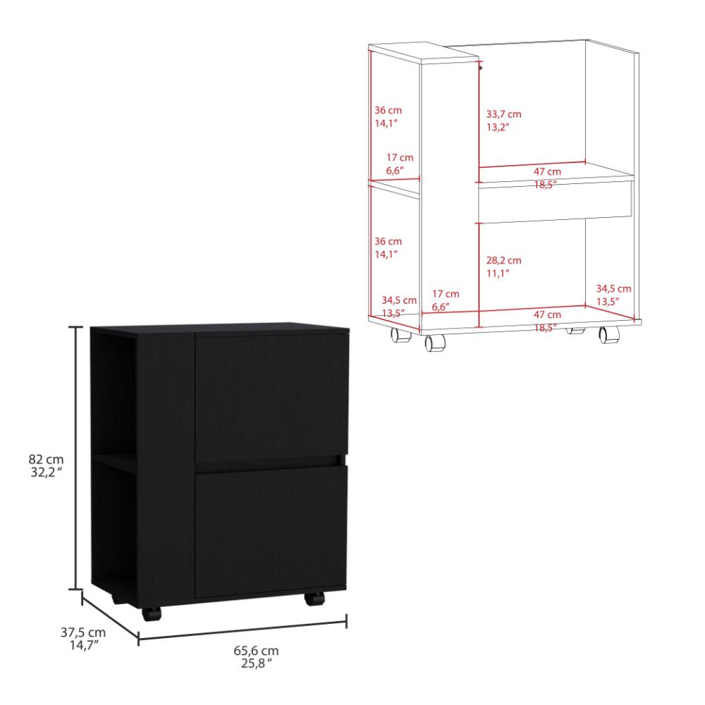 Bar Glass, Wengue, Con Tres Puertas Abatibles