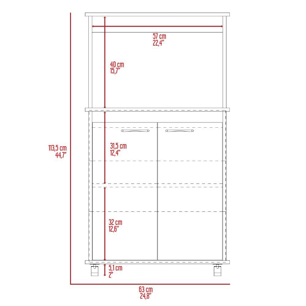 Módulo Microondas Bajo Elkael Blanco  Y Rovere