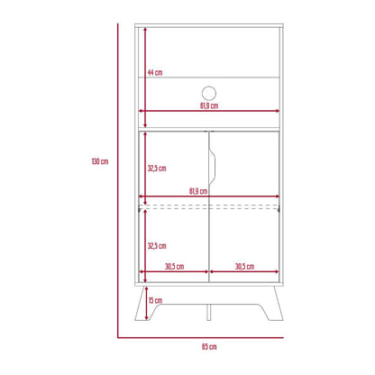 Mueble Microondas Bajo Ulmari 130X65  Duna Blanco