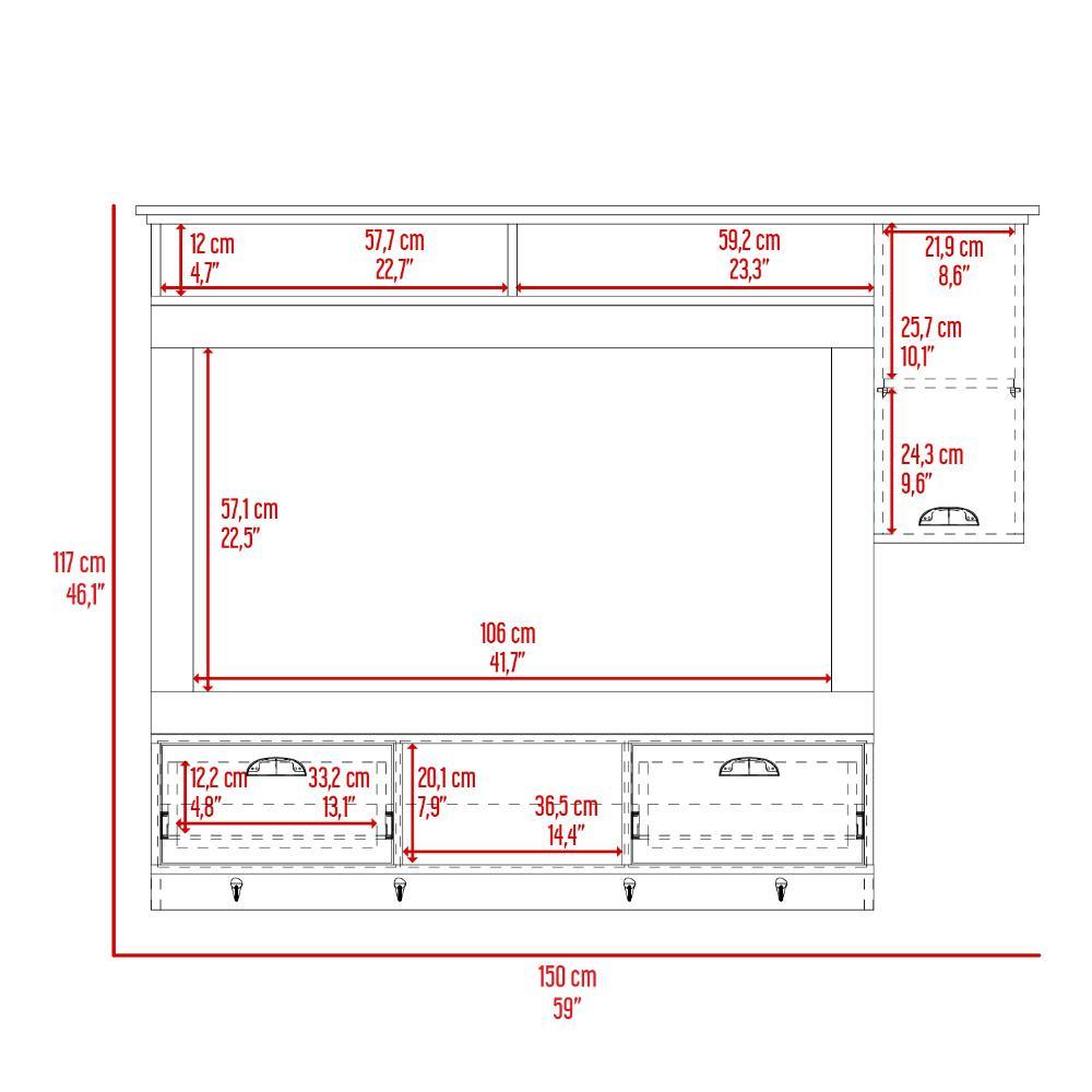 Tocador O Mueble Barberia Wotz  Nogal