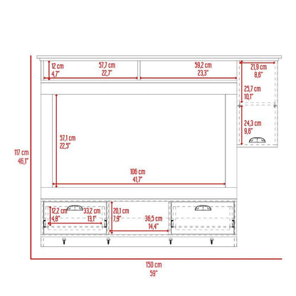 Tocador O Mueble Barberia Wotz  Nogal