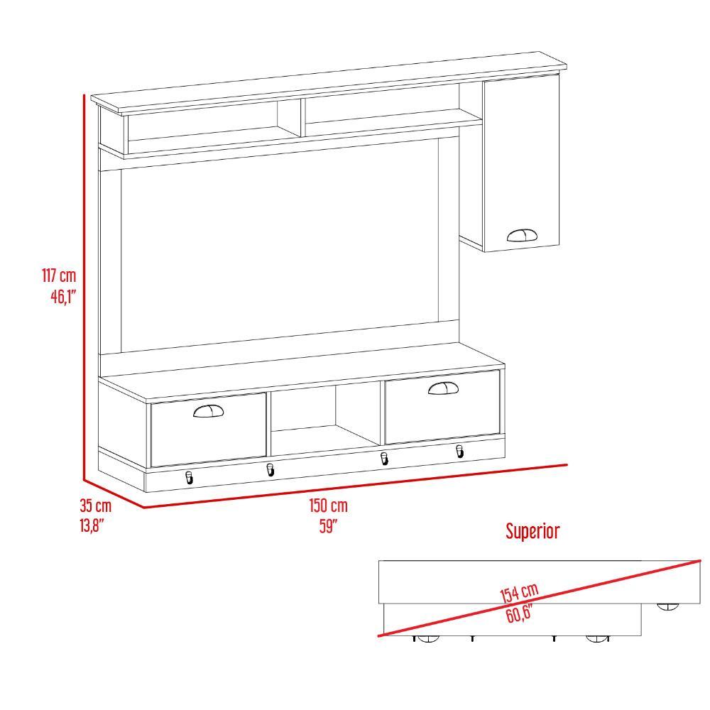 Tocador O Mueble Barberia Wotz  Nogal