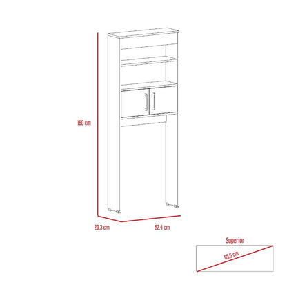 Mueble Optimizador Wc Kaleza  Blanco Duna