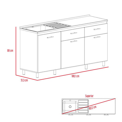 Modulo Inferior Vionel Rovere 180 Cm