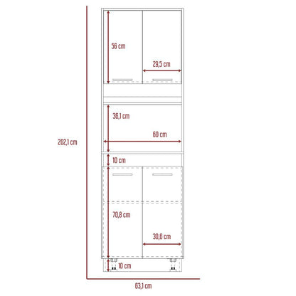Modulo Microondas Galichia Rovere Y Blanco