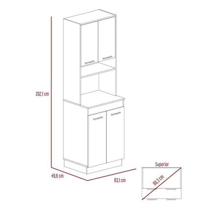 Modulo Microondas Galichia Rovere Y Blanco