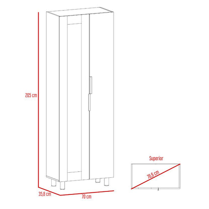 Alacena Nimora Blanco Y Chocolate