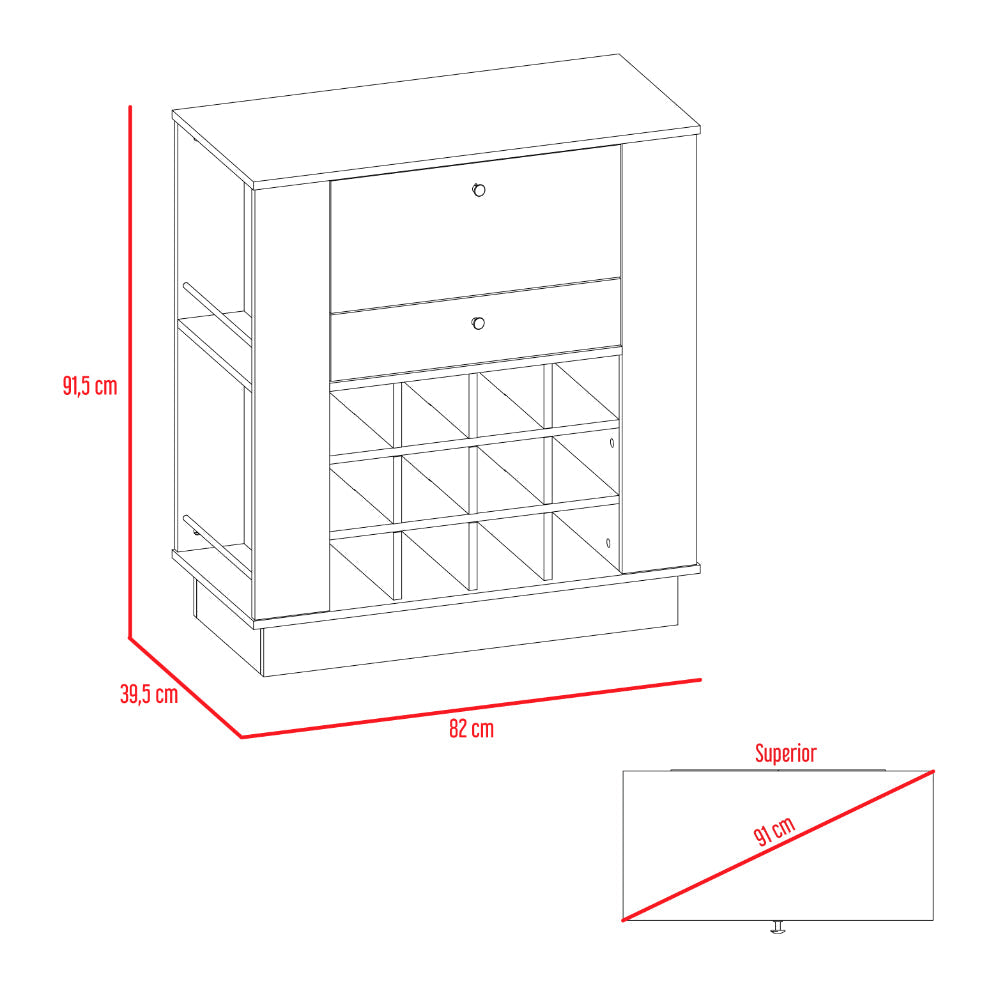 Mueble Bar Merlokes  Wengue