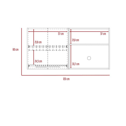 Gabinete Superior Copont Cafe Y Blanco 120 Cm