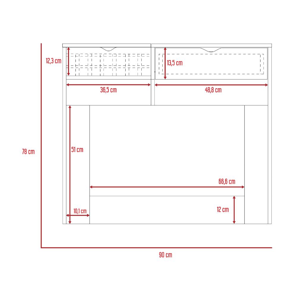 Mueble Tocador Kylian Rovere Y Blanco