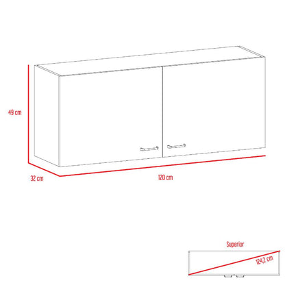 Mueble Superior Cocina Shelf Blanco 120 Cm