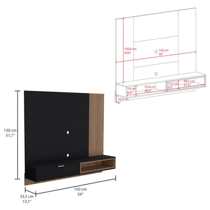 Panel De Tv 60'' Funes  Wengue Macadamia