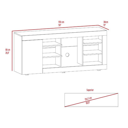 Rack Para Tv Sellis Duna Taupe Para Tv De 65''