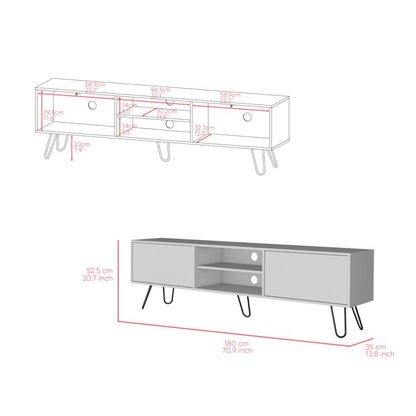 Mesa Para Tv Vlace Blanco Para Televisor De 70" Pulgadas